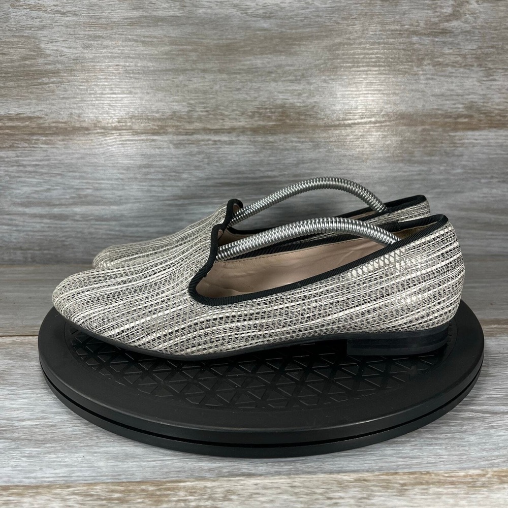 Cole Haan Women's Sabrina Black & White Woven Loafers Size 7